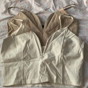 Crop tops with boning (2 tops)